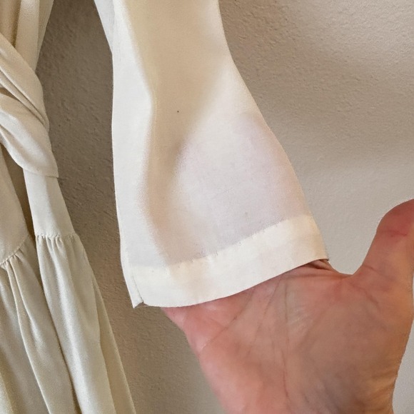 Vtg Jodi Schuertz Bill Berman Dress Sz 6 Ivory Lace Collar Princess Diana Preppy - Picture 6 of 10